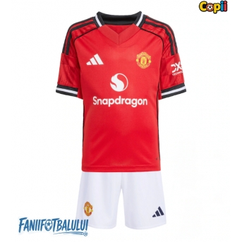 Manchester United Echipament de Fotbal Replică 2025-26 Copii Acasa (+ Șorturi)